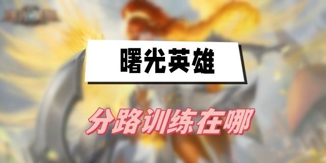 曙光英雄分路训练在哪-曙光英雄分路训练场进入方法介绍